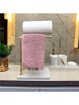 Empressco Şık Mermer Ayaklı Metal Banyo El ve Kağıt Havluluk Standı