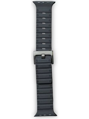 Newface Apple Watch 42MM Magnus Mıknatıslı Silikon Kordon - Siyah
