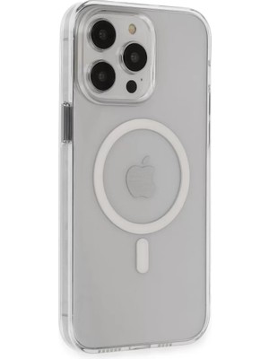 Newface Apple iPhone 14 Pro Max Kılıf Tron Şeffaf Magsafe Kapak - Şeffaf