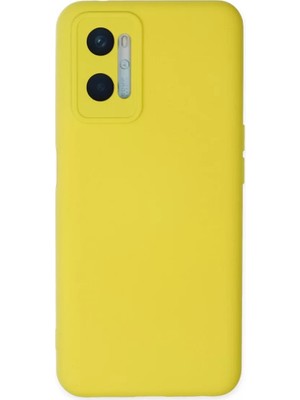 Newface Oppo A96 Kılıf Nano Içi Kadife Silikon - Sarı
