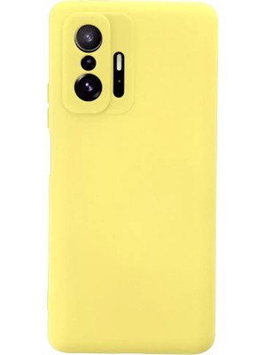 Newface Xiaomi Mi 11T Pro Kılıf Nano Içi Kadife Silikon - Sarı