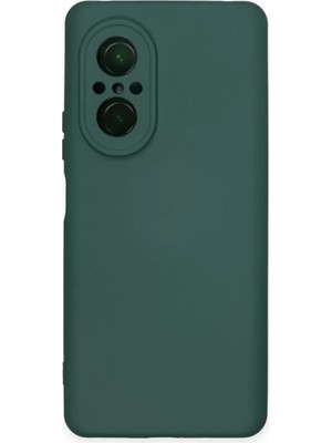 Newface Huawei Nova 9 Se Kılıf Nano Içi Kadife Silikon - Koyu Yeşil