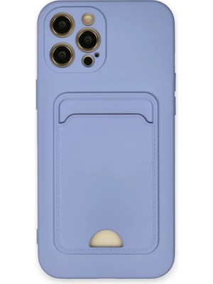 Newface Apple iPhone 12 Pro Max Kılıf Kelvin Kartvizitli Silikon - Lila