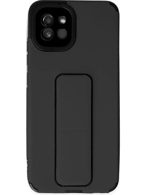 Newface Samsung Galaxy A03 Kılıf Mega Standlı Silikon - Siyah