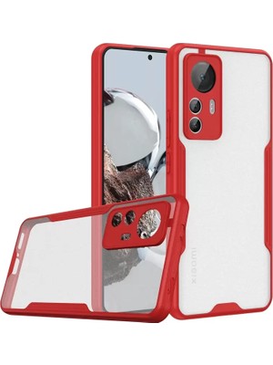 Newface Xiaomi Mi 12T Kılıf Platin Silikon - Kırmızı
