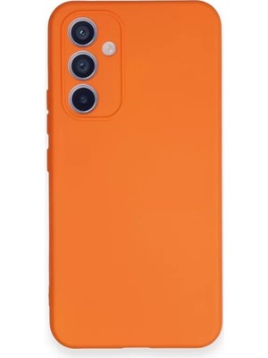 Newface Samsung Galaxy A54 5g Kılıf Nano Içi Kadife Silikon - Turuncu