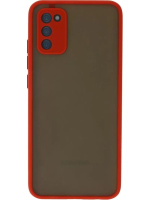 Newface Samsung Galaxy A03S Kılıf Montreal Silikon Kapak - Kırmızı