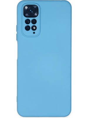 Newface Xiaomi Redmi Note 11 Kılıf Nano Içi Kadife Silikon - Mavi