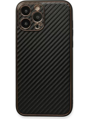 Newface Apple iPhone 13 Pro Kılıf Coco Karbon Silikon - Siyah