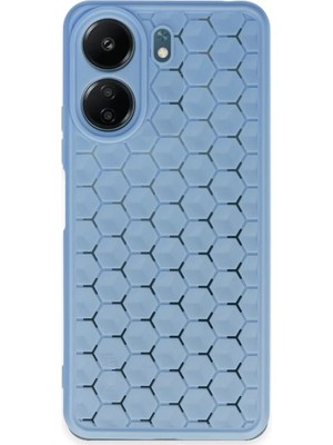 Newface Xiaomi Redmi 13C Kılıf Petek Silikon Kapak - Mavi