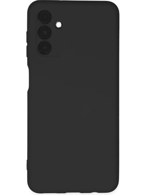 Newface Samsung Galaxy A04S Kılıf Nano Içi Kadife Silikon - Siyah