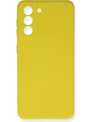 Newface Samsung Galaxy S21 Fe Kılıf Nano Içi Kadife Silikon - Sarı