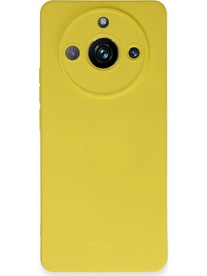 Newface Realme 11 Pro Kılıf Nano Içi Kadife Silikon - Sarı