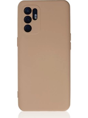 Newface Oppo Reno 6 Kılıf Nano Içi Kadife Silikon - Pudra