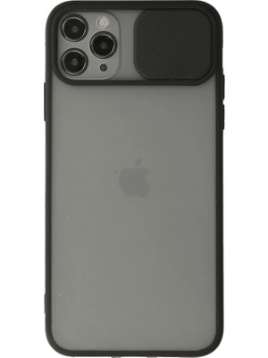 Newface Apple iPhone 11 Pro Kılıf Palm Buzlu Kamera Sürgülü Silikon - Siyah