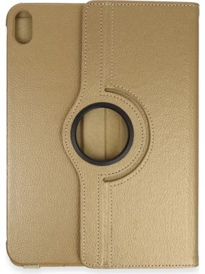 Newface Apple iPad 2022 10.9 (10.nesil) Kılıf 360 Tablet Deri Kılıf - Gold