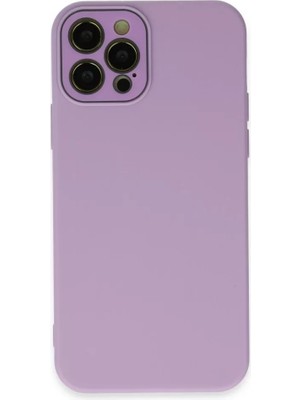 Newface Apple iPhone 12 Pro Kılıf Lansman Glass Kapak - Lila