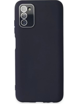 Newface Samsung Galaxy A03S Kılıf Lansman Glass Kapak - Lacivert
