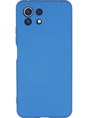 Newface Xiaomi Mi 11 Lite Kılıf Nano Içi Kadife Silikon - Mavi