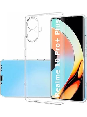 Newface Realme 10 Pro Plus 5g Kılıf Lüx Şeffaf Silikon