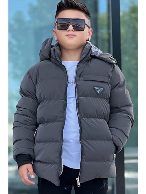 Pina Kids Erkek Çocuk Çıkarılabilir Kapüşonlu Suitici Nova Kışlık Mont KM4012