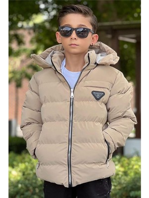 Pina Kids Erkek Çocuk Çıkarılabilir Kapüşonlu Suitici Nova Kışlık Mont KM4012