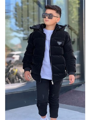 Pina Kids Erkek Çocuk Çıkarılabilir Kapüşonlu Suitici Nova Kışlık Mont KM4012
