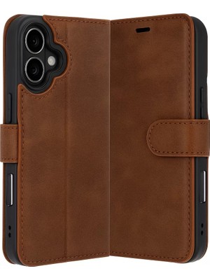 Newface Apple iPhone 17 Trend S Plus Kapaklı Kılıf - Taba