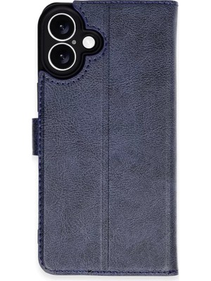 Newface Apple iPhone 16 Plus Kılıf Trend S Plus Kapaklı Kılıf - Lacivert