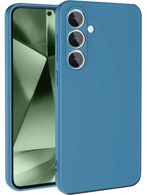 Newface Samsung Galaxy S24 Fe Kılıf Nano Içi Kadife Silikon - Mavi