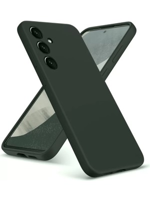 Newface Samsung Galaxy A36 Kılıf Nano Içi Kadife Silikon - Koyu Yeşil