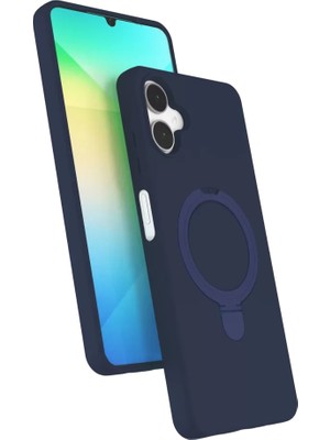 Newface Samsung Galaxy A06 Regal Magsafe Standlı Kapak - Lacivert