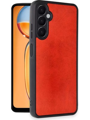 Newface Samsung Galaxy A36 Kılıf Aras Deri Kapak - Kırmızı