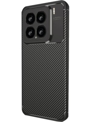 Newface Xiaomi Mi 15 Kılıf Auto Focus Karbon Kapak - Siyah
