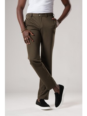 Ecer Slimfit Beli Yarım Lastikli Dokulu Likralı Yazlık Jogger Pantolon
