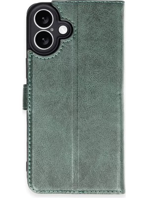 Newface Apple iPhone 16 Plus Kılıf Trend S Plus Kapaklı Kılıf - Yeşil