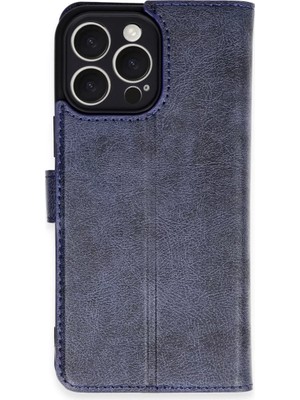 Newface Apple iPhone 16 Pro Max Kılıf Trend S Plus Kapaklı Kılıf - Lacivert