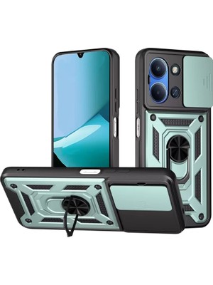 Newface Xiaomi Redmi 15C 4g Pars Lens Yüzüklü Silikon - Yeşil