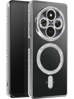 Newface Xiaomi Redmi 14C Joke Simli Magneticsafe Kılıf - Gümüş