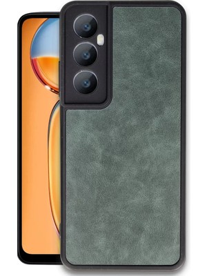 Newface Realme C65 Kılıf Aras Deri Kapak - Koyu Yeşil