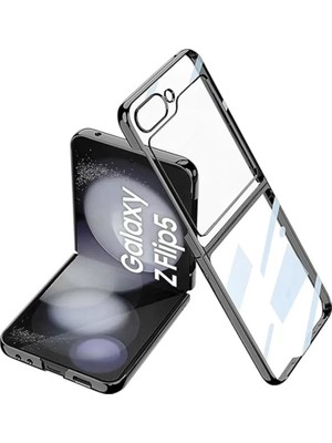 Newface Samsung Galaxy Z Flip 5 Kılıf Fold Element Kapak - Siyah