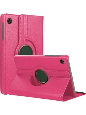 Newface Samsung Galaxy Tab A11 360 Tablet Deri Kılıf - Pembe
