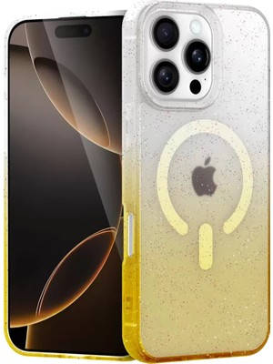 Newface Apple iPhone 16 Pro Pummel Shiny Magsafe Kapak - Gold