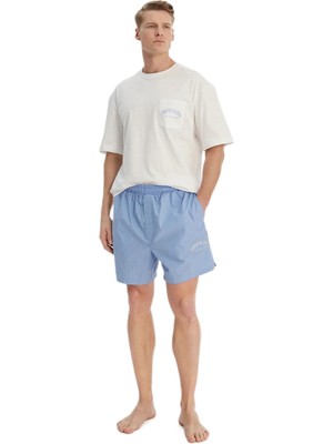 Calvin Klein Erkek Beyaz Şortlu Pijama Takımı LV00NM3016
