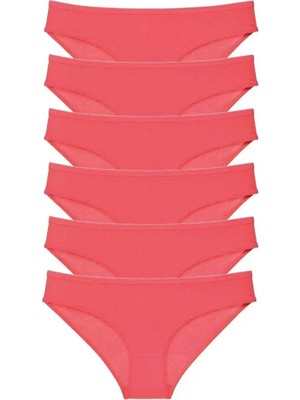 MiraLive 6 Adet Süper Eko Set Likralı Kadın Slip Külot Fuşya