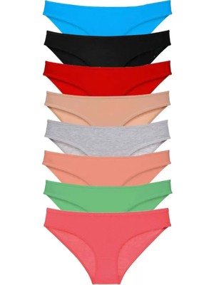 MiraLive 8 Adet Süper Eko Set Likralı Kadın Slip Külot Set 4