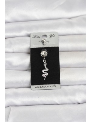 Hace Bazaar 316L Cerrahi Çelik Sallantılı Yılan Model Göbek Piercing TJ-PR1392