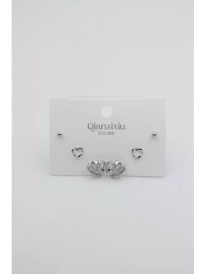 MiraLive Çoklu Set Küpe - Gümüş