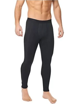 MiraLive Erkek Içi Pamuklu Termal Pijama Tayt Içlik Siyah
