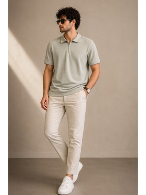 Advante ADV-4904 Polo Yaka Fermuarlı Tişört/çagla/l